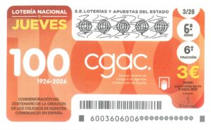 Lotería Nacional Jueves (3€) 08/01/2026