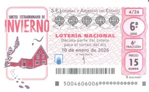 Lotería Nacional Sábado (15€) 10/01/2026