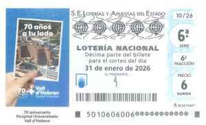 Lotería Nacional Sábado (6€) 31/01/2026