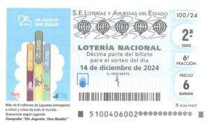 Lotería Nacional Sábado (6€) 14/12/2024