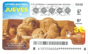 Lotería Nacional Jueves (3€) 25/12/2025