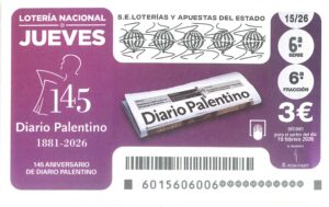 Lotería Nacional Jueves (3€) 19/02/2026