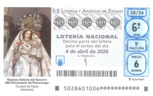 Lotería Nacional Sábado (6€) 04/04/2026