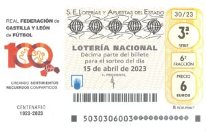 Lotería Nacional Sábado (6€) 15/04/2023