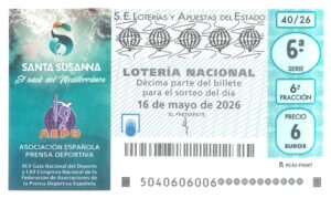 Lotería Nacional Sábado (6€) 16/05/2026