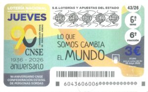 Lotería Nacional Jueves (3€) 28/05/2026