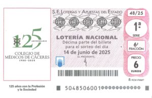 Lotería Nacional Sábado (6€) 14/06/2025