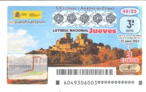 Lotería Nacional Jueves (3€) 22/06/2023