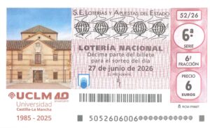 Lotería Nacional Sábado (6€) 27/06/2026