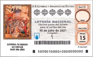 Lotería Nacional Sábado (15€) 10/07/2021