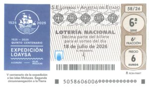 Lotería Nacional Sábado (6€) 18/07/2026