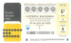 Lotería Nacional Sábado (6€) 25/07/2026