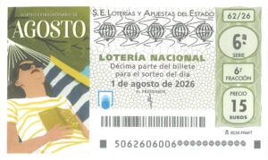 Lotería Nacional Sábado (15€) 01/08/2026