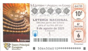 Lotería Nacional Sábado (6€) 09/08/2025