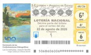 Lotería Nacional Sábado (6€) 22/08/2026