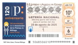 Lotería Nacional Sábado (6€) 23/08/2025