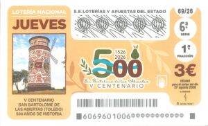 Lotería Nacional Jueves (3€) 27/08/2026