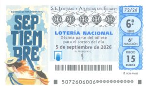 Lotería Nacional Sábado (15€) 05/09/2026
