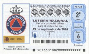 Lotería Nacional Sábado (6€) 19/09/2026