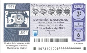 Lotería Nacional Sábado (6€) 02/10/2021