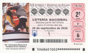 Lotería Nacional Sábado (6€) 26/09/2026