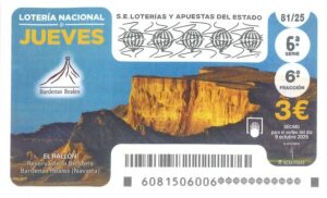 Lotería Nacional Jueves (3€) 09/10/2025