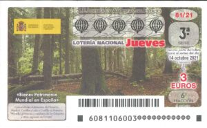 Lotería Nacional Jueves (3€) 14/10/2021