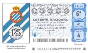 Lotería Nacional Sábado (6€) 18/10/2025
