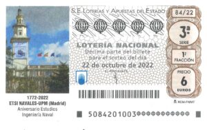 Lotería Nacional Sábado (6€) 22/10/2022