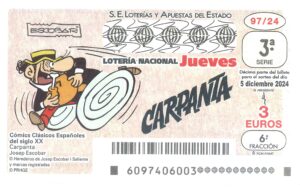 Lotería Nacional Jueves (3€) 05/12/2024