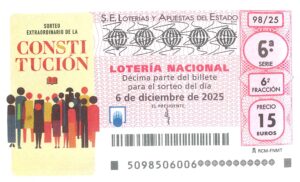 Lotería Nacional Sábado (15€) 06/12/2025